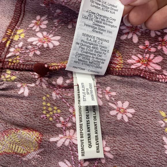 MADEWELL Butterfly Floral Wrap Blouse Ruffle Sleeve Burgundy Fairy Y2K Sz 2 NWT - Picture 11 of 12